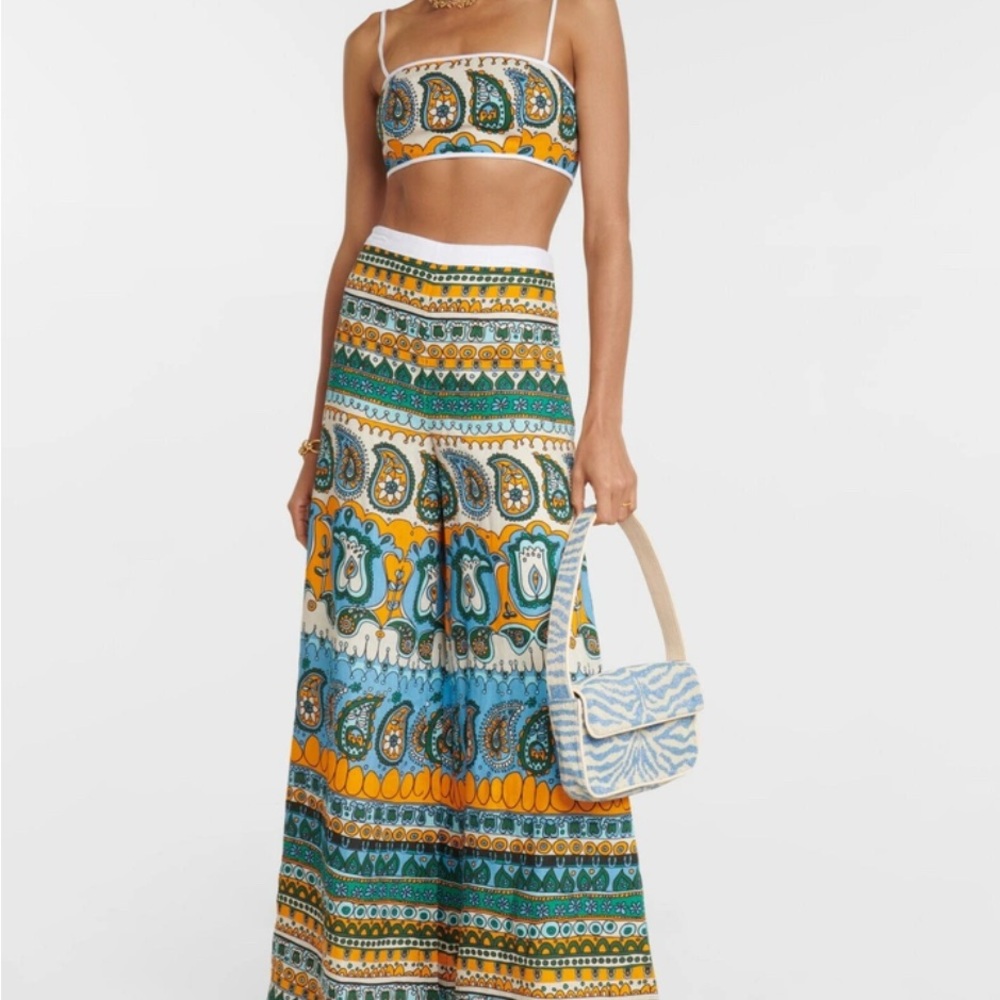 Staud Linen Paisley pant set